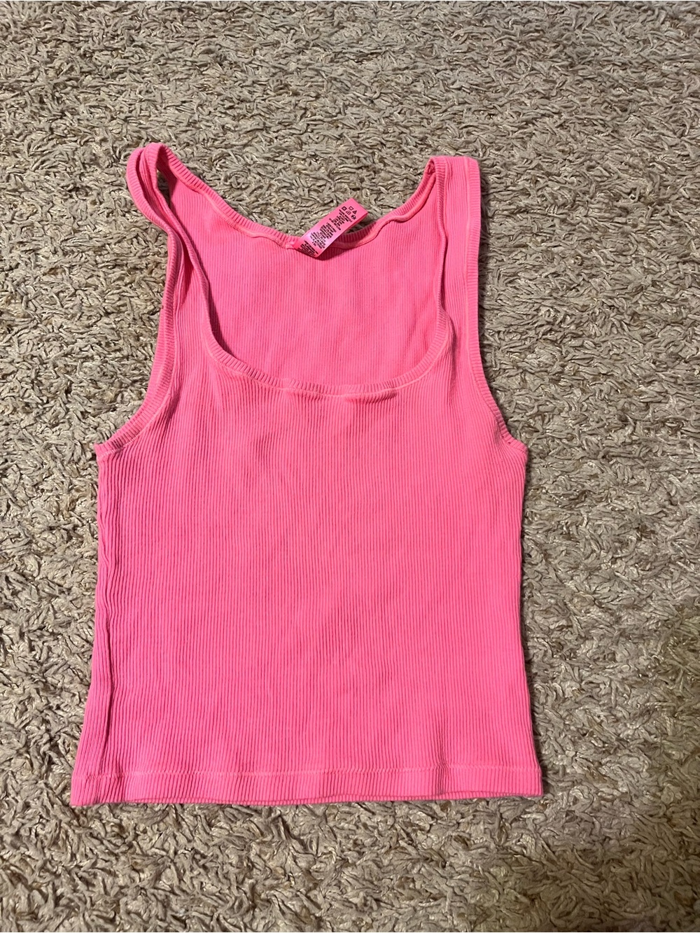 Pink Skims Ribbed Square Neck Tank Top - Picture 2 of 6